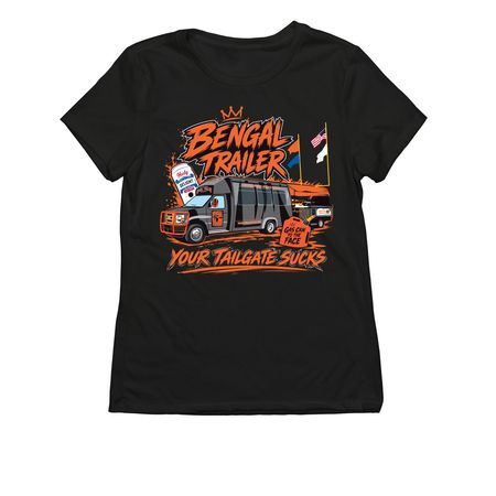 Women's Bengal Trailer T's and More, a Deep Black Allmade Eco Triblend Women?s Tee