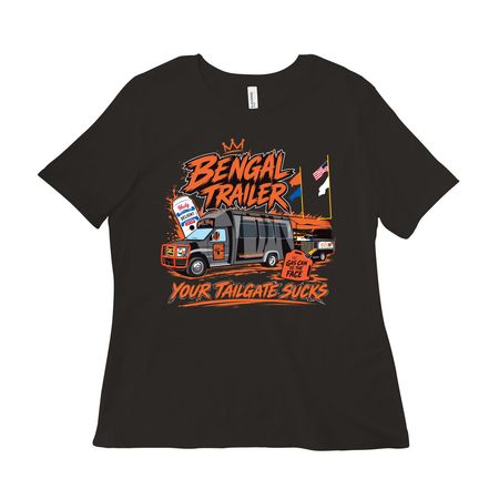 Women's Bengal Trailer T's and More, a Black Women?s Relaxed Cotton Tee