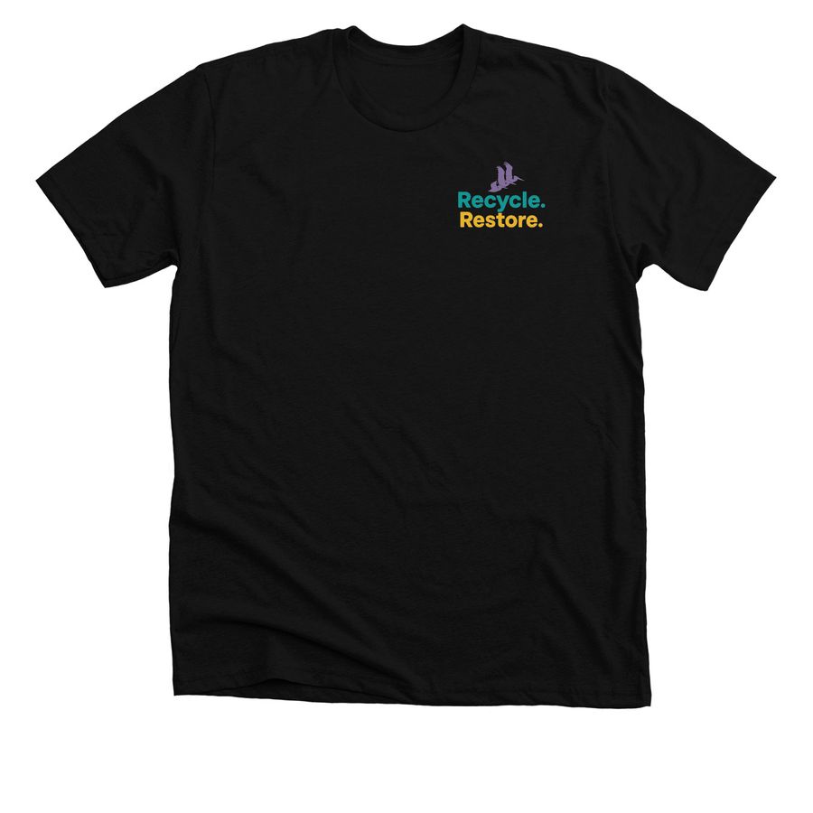 Recycle. Restore., a Solid Black Blend Premium Unisex Tee