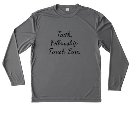Your Daughter's Walk/Run, a Grey Concrete Heather Unisex Performance Long Sleeve Tee
