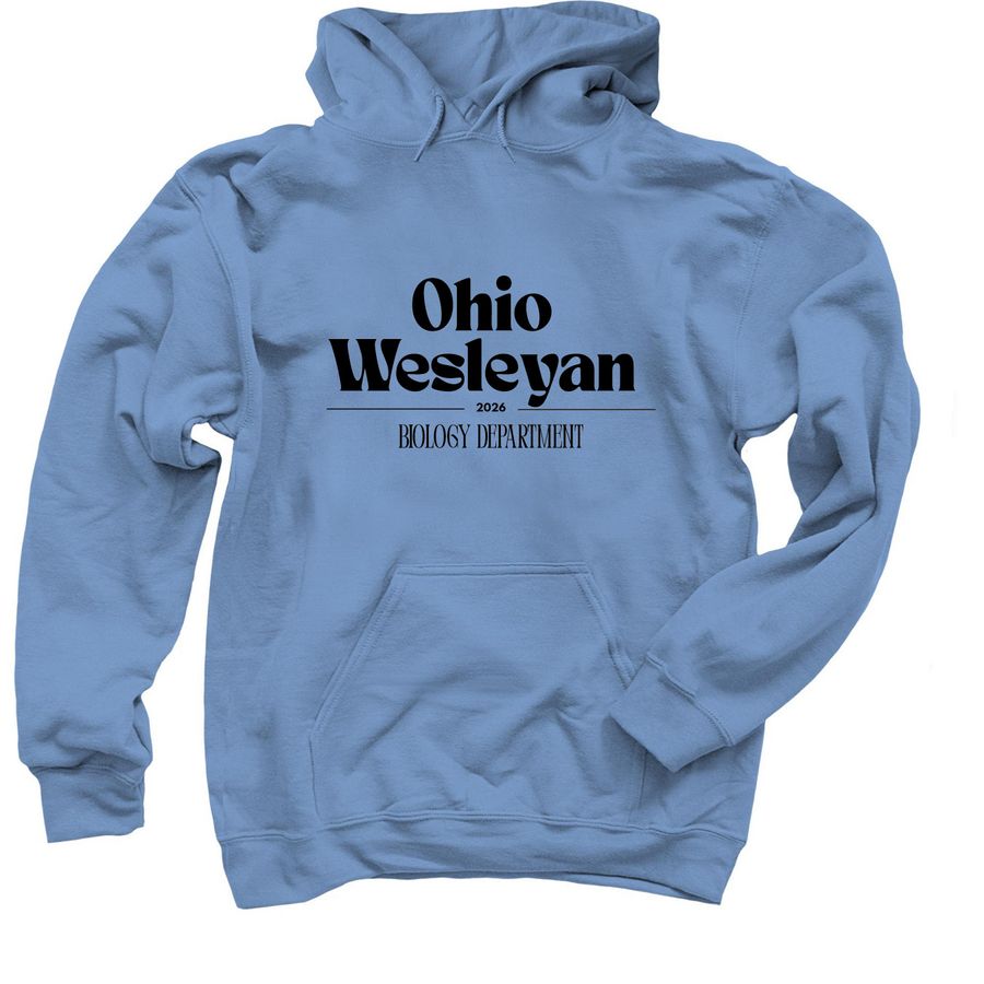 OWU Biology Department, a Carolina Blue Pullover Hoodie