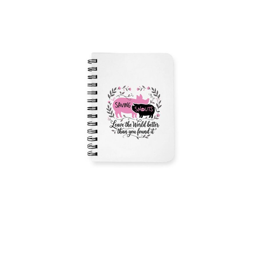 Saving Snouts Notebook, a White Spiral Notebook
