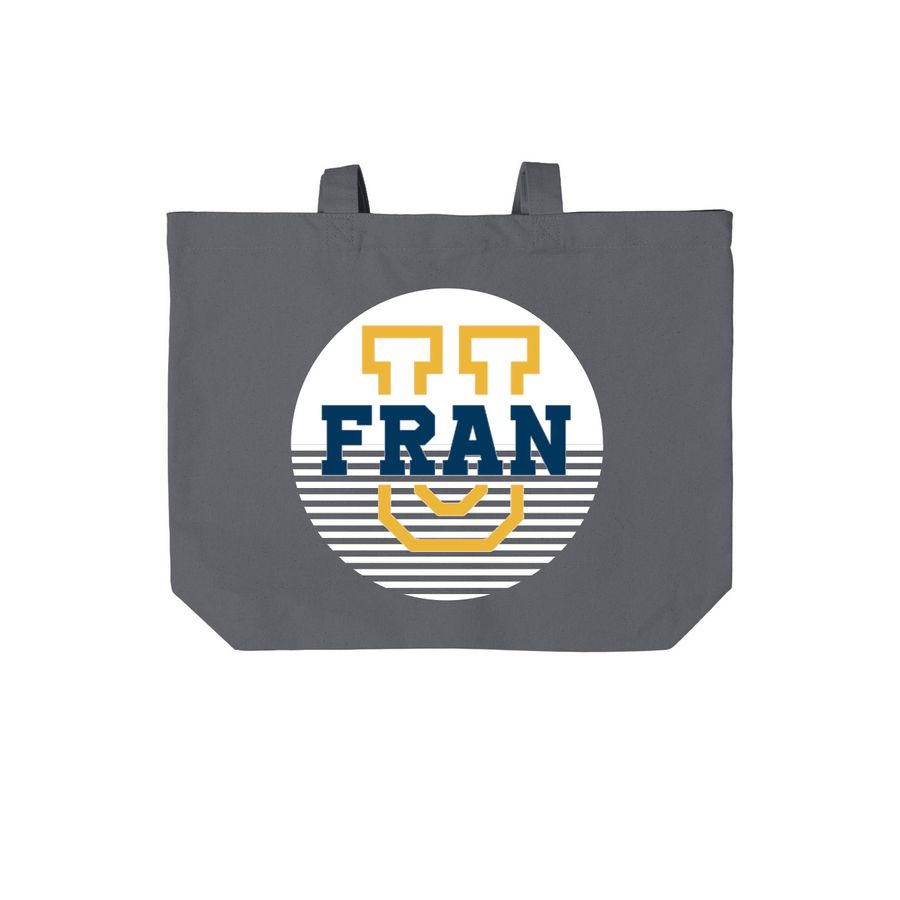 FranU Psychology Tote&nbsp;, a Storm Grey Cotton Canvas Tote Bag
