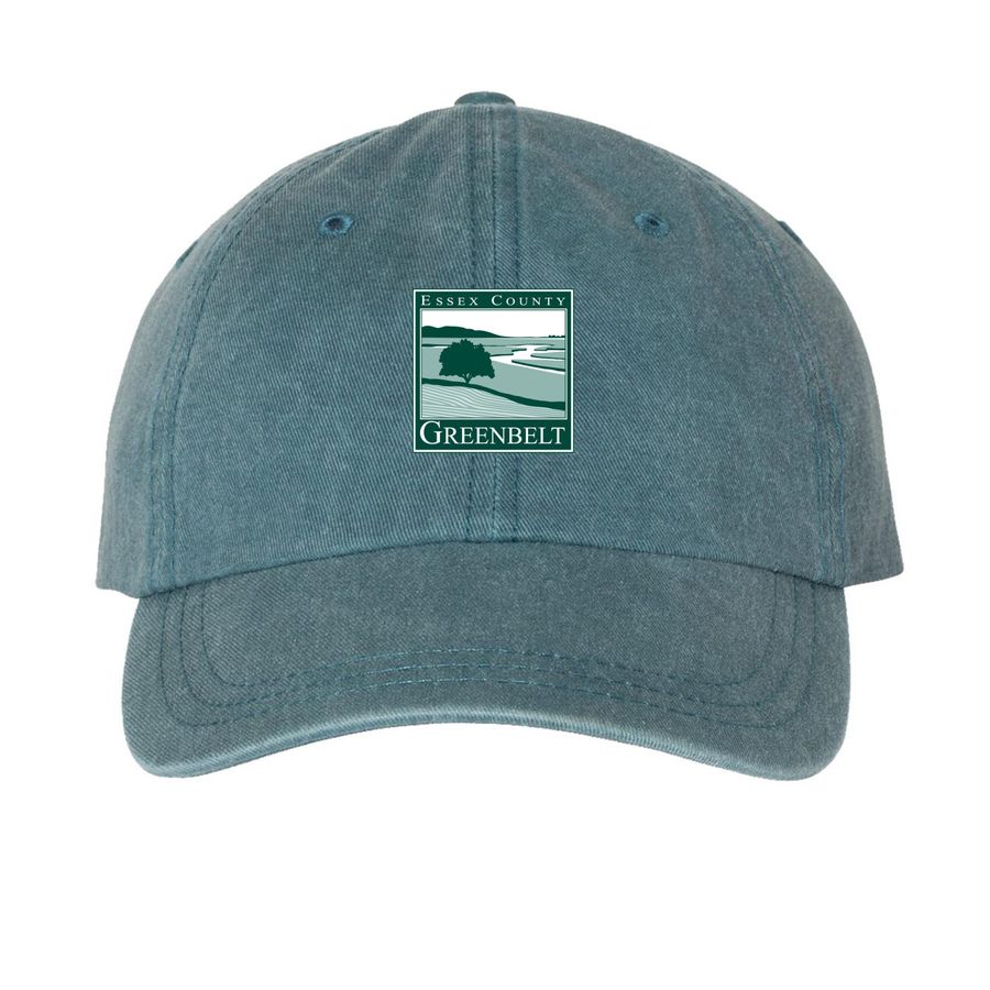 Greenbelt Retro Logo Hat Collection, a Teal Printed Pigment Dye Baseball Cap