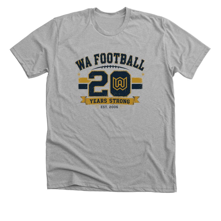 20th Anniversary Old School, a Athletic Heather Premium Unisex Tee