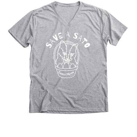 SAVE A SATO SPRING 2025, a Athletic Heather Premium V-Neck Tee