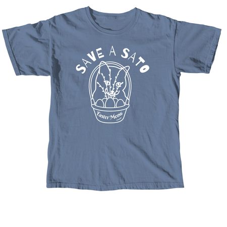 SAVE A SATO SPRING 2025, a Blue Jean Comfort Colors Unisex Tee
