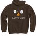 Campfire Marshmallows 2, a Dark Chocolate Pullover Hoodie (back-view)