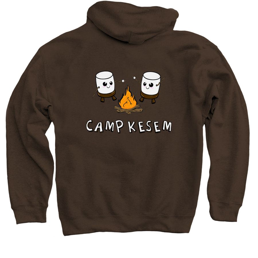Campfire Marshmallows 2, a Dark Chocolate Pullover Hoodie (back-view)