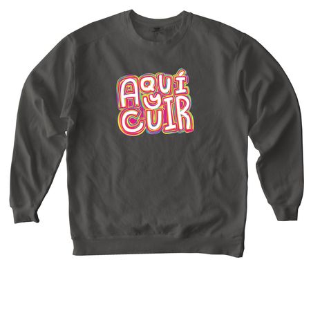 Aqu? y Cuir - Pride 2026 - Positive Images, a Pepper Comfort Colors Crewneck Sweatshirt