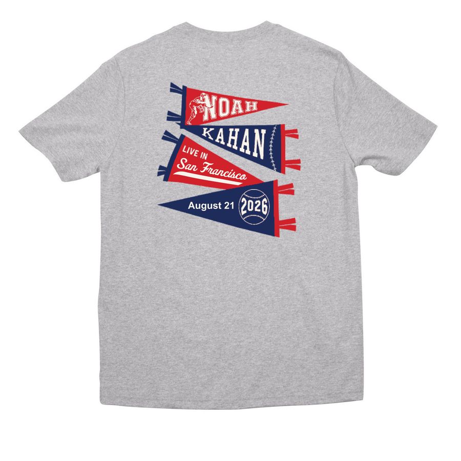 Noah Kahan&nbsp;San Francisco&nbsp;Merch, a Athletic Heather All-American Unisex Tee