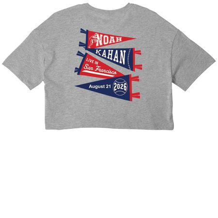 Noah Kahan&nbsp;San Francisco&nbsp;Merch, a Athletic Heather Women?s Cropped Cotton Tee