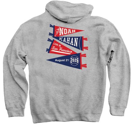 Noah Kahan&nbsp;San Francisco&nbsp;Merch, a Sport Grey Pullover Hoodie