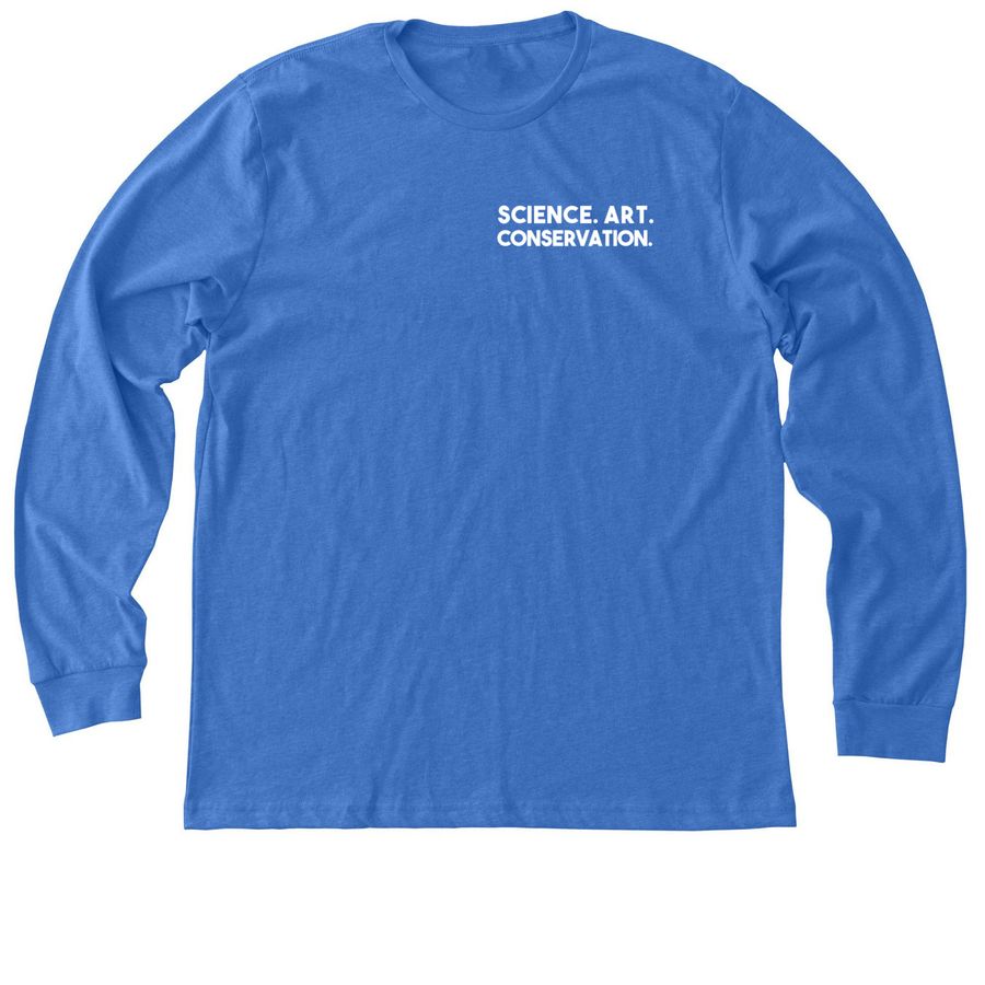 Science. Art. Conservation., a Heather True Royal Premium Long Sleeve Tee
