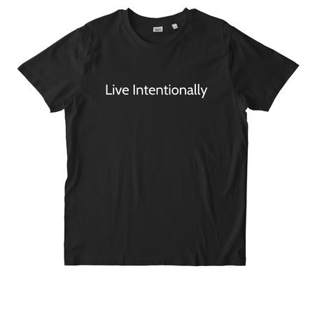Live Intentionally, a Black Stanley/Stella Unisex Rocker Tee