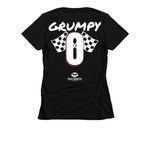 Grumpy 7, a Black Women's Slim Fit Tee (back-view)