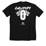 Grumpy 7, a Solid Black Blend Premium Unisex Tee (back-view)