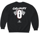 Grumpy 7, a Black Softstyle Crewneck Sweatshirt (back-view)