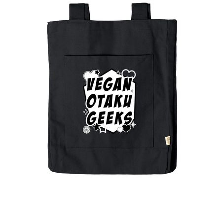 Vegan Otaku Geeks - Pocket Tote, a Black Reclaimist Everywhere Tote Bag