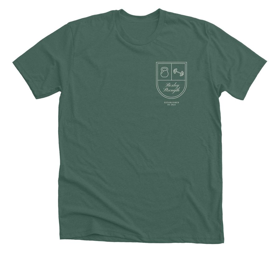 Bexley Strength Social Club, a Heather Forest Premium Unisex Tee