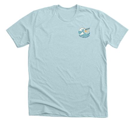 BLISS Wave Tee, a Heather Ice Blue Premium Unisex Tee