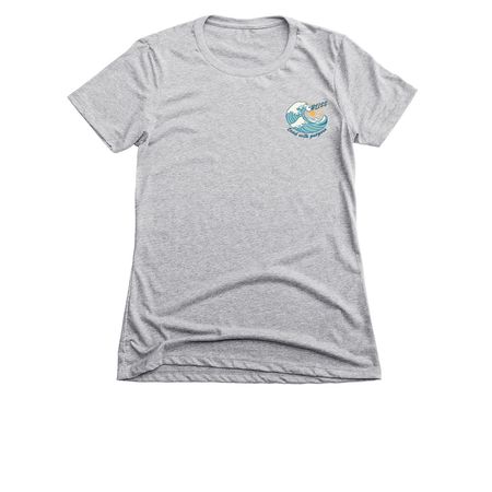 BLISS Wave Tee, a Dark Heather Grey Women's Slim Fit Tee