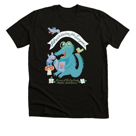 Libraries Are For Everyone (T-Shirt), a Solid Black Blend Premium Unisex Tee