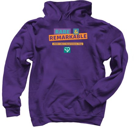2026 CdLS Awareness Youth & Adult, a Purple Pullover Hoodie