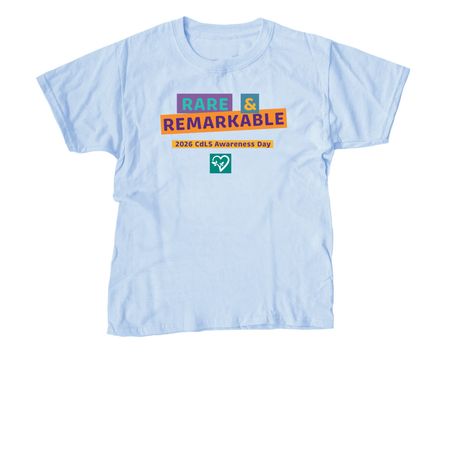 2026 CdLS Awareness Youth & Adult, a Light Blue Youth Unisex Tee
