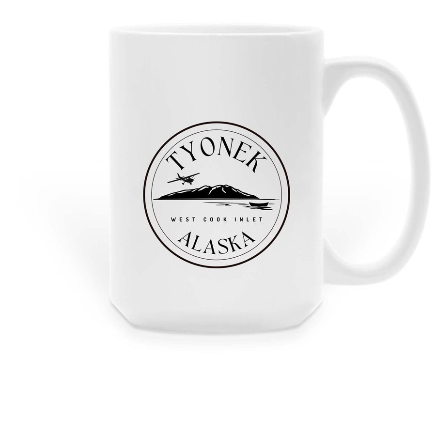 Tyonek Mug, a White Large Coffee Mug