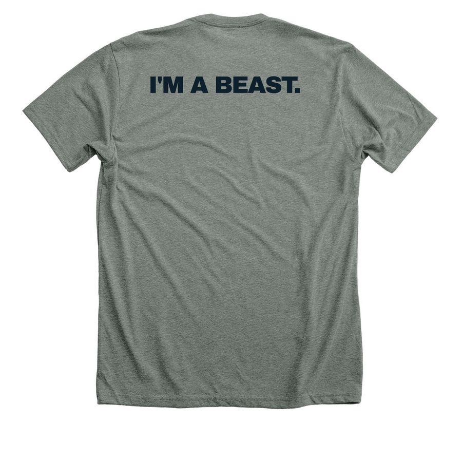 BoB Merch, a Deep Heather Premium Unisex Tee (back-view)
