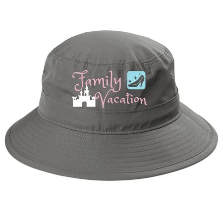 Princess Vacation Hat, a Sterling Grey Printed UV Bucket Hat