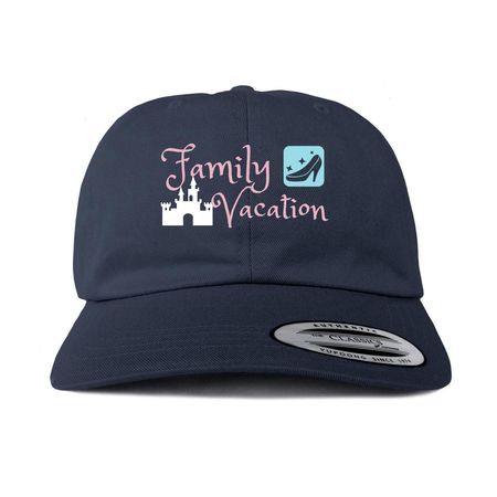 Princess Vacation Hat, a Navy Printed Classic Baseball Cap
