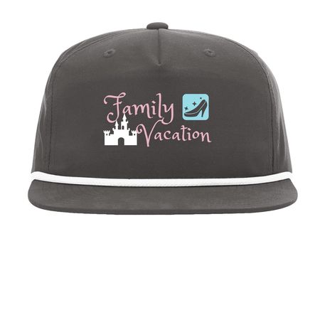 Princess Vacation Hat, a Charcoal/ White Printed Umpqua Snapback Cap