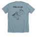 Willow and Louie, a Heather Blue Lagoon Premium Unisex Tee (back-view)