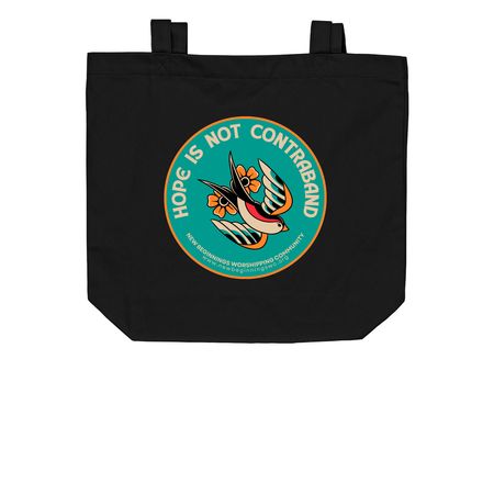 New Beginnings Worshipping Community, a Black Organic Cotton Tote Bag