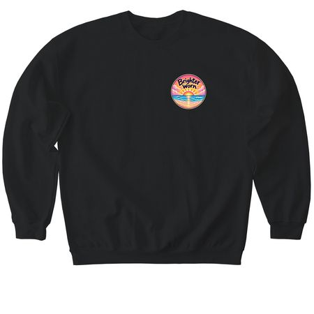 Brighter Worn woman?s Winter&nbsp;, a Black Softstyle Crewneck Sweatshirt