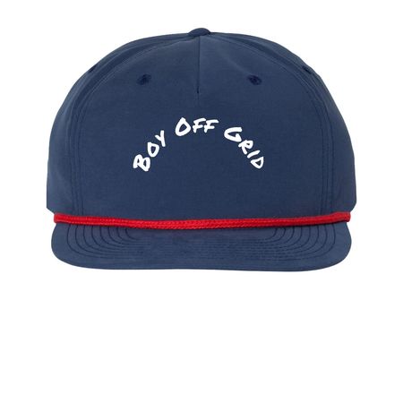 Jacob Romero, a Navy/ Red Printed Umpqua Snapback Cap