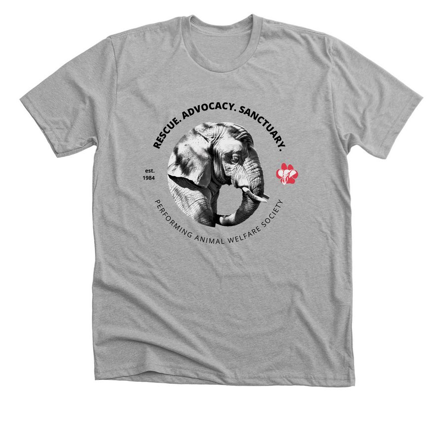 Thika&nbsp;- round on front (light shirts), a Athletic Heather Premium Unisex Tee