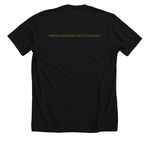 NCGT, a Solid Black Blend Premium Unisex Tee (back-view)