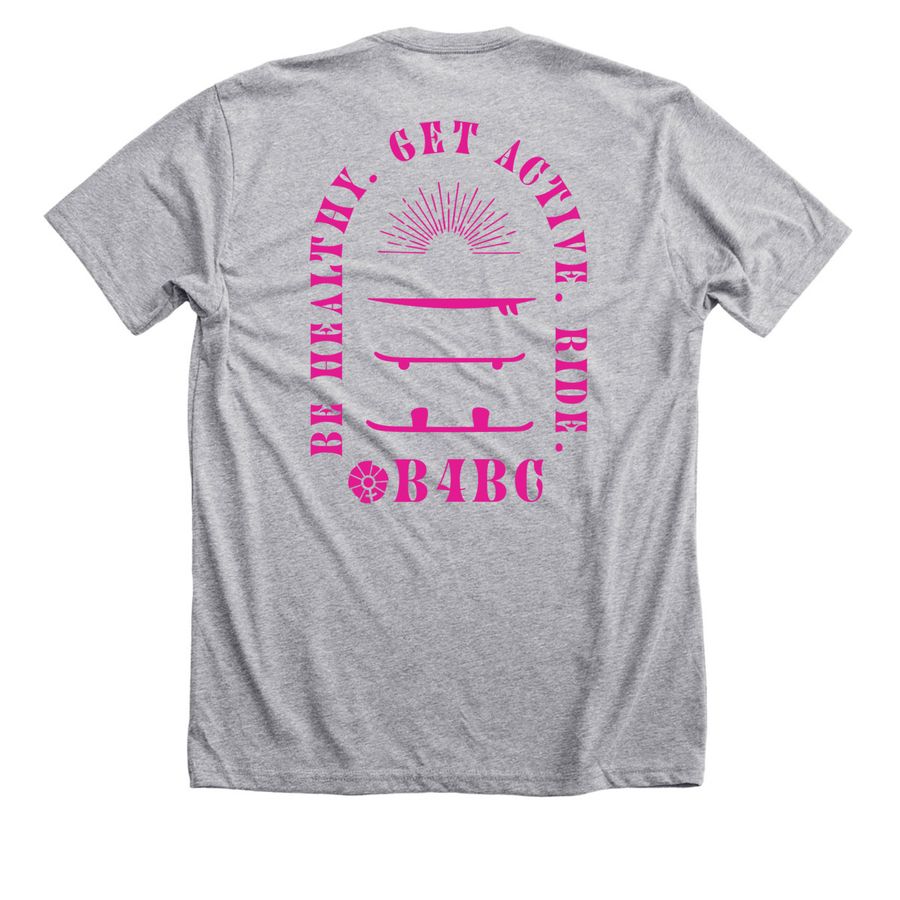 Blossom Tee Pink&nbsp;, a Athletic Heather Premium Unisex Tee (back-view)