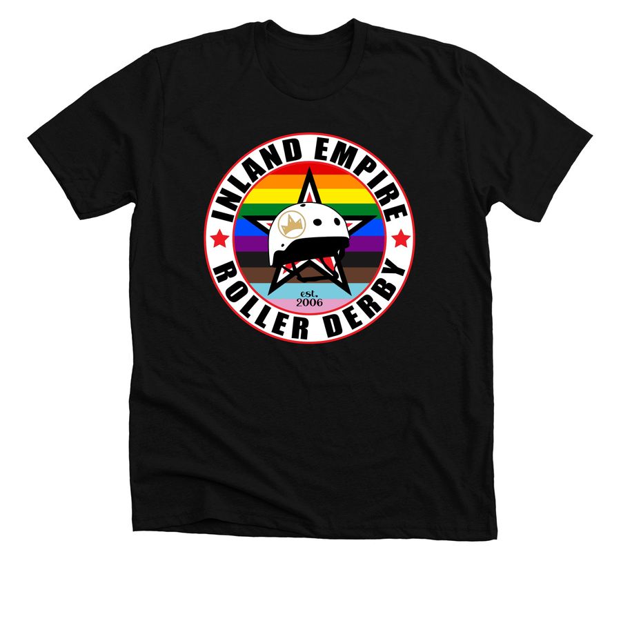 IE Roller Derby Pride Apparel, a Solid Black Blend Premium Unisex Tee