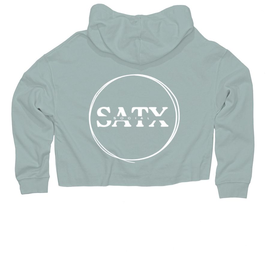 SATX - Logo on back of shirt - Sweatshirts, a Sage Women?s Lightweight Cropped Hoodie