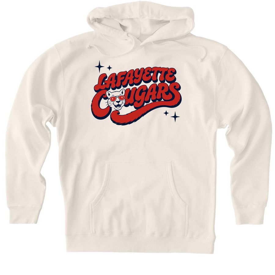 Retro Cougar Shirts, a Bone Heavyweight Pullover Hoodie