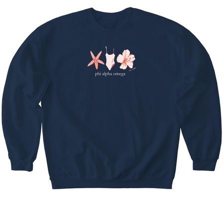 Summer Lovin', a Navy Softstyle Crewneck Sweatshirt