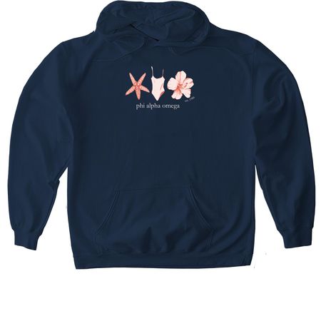 Summer Lovin', a Navy Gildan Softstyle Pullover Hoodie