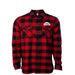 Hella Offical Bear - Zips n Hoodies!, a Red/ Black Unisex Flannel Shirt