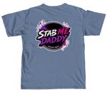 STAB-ME Tee, a Blue Jean Comfort Colors Unisex Tee (back-view)