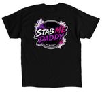 STAB-ME Tee, a Black Classic Unisex Tee (back-view)