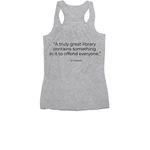 MI Right to Read, a Athletic Heather Women's Racerback (back-view)
